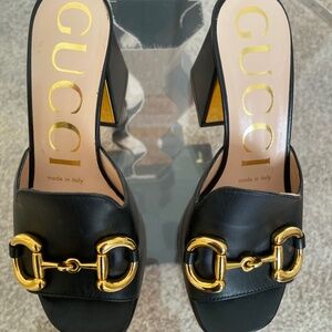 Gucci Horsebit Slide Sandal Black US Size 4